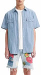 Levi's Men's Ss Relaxed Fit Western Shirt, New Hyde Chambray, XS