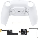 Programmable Remap Black Back Paddles Kit For Ps5 Controller Bdm 030&bdm 040, 4 White Upgrade Back Button Attachment For Ps5 Controller