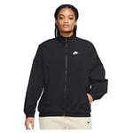 Nike DM6185-010 W NSW ESSNTL WR WVN JKT Jacket Women's BLACK/BLACK/WHITE S