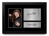 HWC Trading FR A4 Bonnie Wright Harry Potter Ginny Weasley Gifts Printed Signed Autograph Picture for Movie Memorabilia Fans - A4 Framed