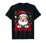 Cool Santa Gamer Controller Gaming Video Game Christmas T-Shirt