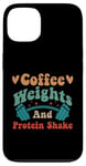 Coque pour iPhone 13 Poids de café vintage et shake protéiné drôle sarcastique gym