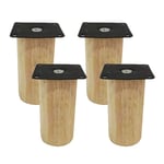 JNMDLAKO 4 Pieces Solid Wood Conical Replacement Furniture Feet Wood Table Legs Furniture Legs for Sofa Bed Cabinet Chair Couch Feet Wood Furniture Legs(15cm)