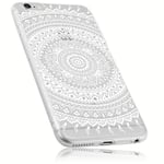 mumbi Coque compatible avec iPhone 6 / 6s Cas de téléphone portable avec motif Mandala, transparent