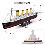 Titanic 3D LED Puzzles for Adults 88 CM 266 Pieces,Titanic Toys for Adults Teens