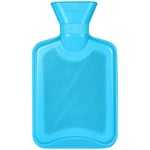 ACWOO Bouillotte sans Housse, 1L Bouillotte d'eau Chaude, Bouillotte en Caoutchouc Naturel Anti-fuite, Fournir Chaleur et de Confort Bouillotte, Soulage La Douleur Bouillotte Eau Chaude(Bleu)