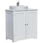 Bath Vida Priano Under Sink Bathroom Cabinet Floor Standing Storage Cupboard Basin Unit, White