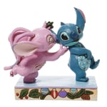 Figurine Disney Tradition - Lilo Et Stitch - Stitch & Angel Baisers Sous Le Gui