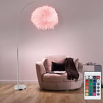 Lampadaire Lampe Arc Lumière pour Salle à Manger Hauteur Changement RGB LED