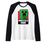 Minecraft Creeper Hostile Mob Poster Raglan Baseball Tee