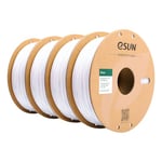 eSUN PLA+ Filament 1.75mm, Renforcé Ténacité Imprimante 3D Filament PLA Plus, Précision Dimensionnelle +/- 0.03mm, 1KG par Bobine, 4 Bobines pour Imprimante 3D,Blanc Froid*4