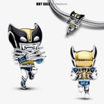 Disney Marvel Deadpool Wolverine Charm Pärlor Passar Pandora Armband Halsband Kvinnor Diy Pendants Pärlor 925 Sill Smycken Gåvar WSD056