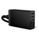 60W 10ports Pikalataus Latausasema Telakaapeli iphone ipad iPod Samsung PC Kindle Multi Charger musta