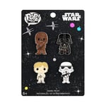 Loungefly Pack Pin Set: Star Wars - Assortment - Luke Chewy Darth Storm Trpr - Star Wars Pin en Émail - Broche Fantaisie Mignonne à Collectionner - pour les Sacs à Dos et Sacs - Idée de Cadeau