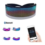 Lunettes de fête led magiques compatibles Bluetooth, lunettes brillantes, lunettes qui brillent dans le noir, affichage led, contrôle par application