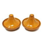 Selena Glazed Hand Dipped Kitchen Dining Set of 2 Mini Tagine Dip Dishes (D) 10cm