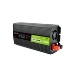 Green Cell LCD-spänningsomvandlare 12V 500W/1000W Ren sinus med display