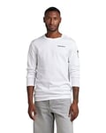 G-STAR RAW Men's Lightweight Sweatshirt Sleeve Pocket Relaxed, White (white D23329-D275-110), XL