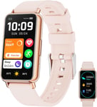 Montre Connect??E Pour Femme, 1,47"", Avec Podom??Tre, Moniteur De Sommeil, Cadran Personnalis??, 100 Modes Sportifs, Tracker De Fitness Pour Femmes, Hommes Enfants, Rose