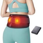 Ceinture Chauffante Lombaire Sans Fil avec 3 Modes de Massage Dos et 3 Niveaux de Chauffage - Soulagement Efficace des Douleurs Lombaires, Abdominales et des Jambes sciatique,Regles douloureuses