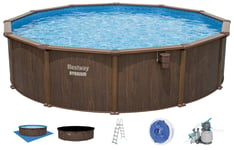 Bestway Hydrium 549 x 132 cm Runt Stålväggspool Set (2025 model)