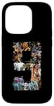 Coque pour iPhone 14 Pro Animaux du zoo pour 9e anniversaire