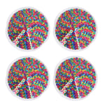 2 Pairs Round Colorful Sequin Nipple Covers Adhesive Nipple Bra Sticker Cover P