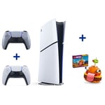 Pack PS5 Digital : Console PS5 Digitale (Modèle Slim) + 2ème Manette sans fil PS5 DualSense Silver + LEGO Fortnite Durrr Burger