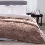 Sleepdown Jeté de lit de Luxe en Fausse Fourrure de Vison Super Doux, Chaud et Confortable – 150 cm x 200 cm