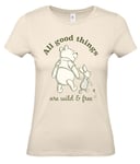 Winnie the Pooh All Good Things Are Wild And Free T-Shirt beige