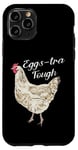 Coque pour iPhone 11 Pro Eggs-tra Tough Poule blanche