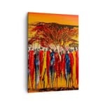 Impression sur Toile 50x70cm Tableaux Image Photo Afrique tribu Art Decoration