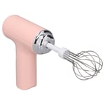 (Pink)Cordless Whisk ABS Metal Speed Adjustable Electric Hand Whisk