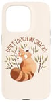 iPhone 15 Pro Don't Touch My Snacks Red Panda Bamboo Cute Funny Kawaii Case