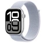 Apple Watch Series 10 (GPS + Cellular) • Aluminiumboett silver, 46 mm • Sportloop dimblå