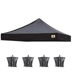 ABCCANOPY 2.5x2.5m Pop Up Gazebo Replacement Top Cover 100% Waterproof Choose 18+ Colors, Bonus 4 x Weight Bags, (Heat Sealed Seam)