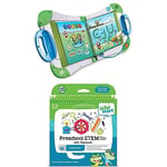 Bundle of LeapFrog LeapStart Electronic Book, Educational Playbook Toy for Pre School Boys & Girls 2, 3, 4, 5 Year Olds, Green + Preschool STEM with Teamwork Activity Book