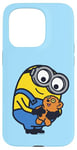 Coque pour iPhone 15 Pro Minions Cute Bob Favorite Teddy Bear Portrait