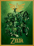 The Legend Of Zelda "Link" Canvas Print, Cotton, Multi-Colour, 3.20 x 60.00 x 80.00 cm