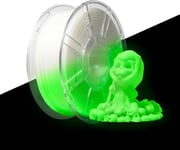 Filament PLA+ lumineux 1,75 mm, Glow In The Dark, précision dimensionnelle : ±0,02 mm, filament d'impression 3D 1 kg (2,2 lb) 1 bobine, filament PLA Plus luminescent, convient à la plupart des.[G407]