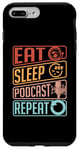 iPhone 7 Plus/8 Plus Eat Sleep Podcast Repeat Loves Podcast Microphone Podcasting Case