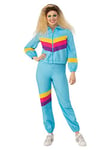 Bristol Novelty AF118M Shell Suit Female Medium Costume, Women, Multi-Colour