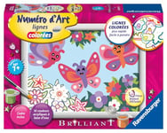 Ravensburger – Numéro d’Art format 13x18cm – Papillons joyeux – Loisir créatif – Kit de peinture par numéros – Activité détente et créative – Dès 7 ans – 23927 – Version française