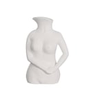 FISURA – Vase décoratif Moderne en Forme de Poitrine – Vase à Eau en céramique – Vase Polyvalent Corps de Femme – Dimensions : 17 x 11 x 23 cm (Blanc)