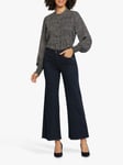 NYDJ Teresa Wide Leg Ankle Frayed Hem Jeans