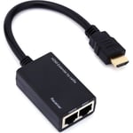 Extendeur Répéteur Câble HDMI sur RJ45 CA5e CAT6 UTP LAN Ethernet Repetidor Amplifica 1080P 30M