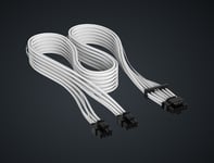Corsair Premium Individually Sleeved PSU Cables Pro Kit, Type 5, Gen 5 -virtalähteen kaapelisetti, valkoinen