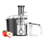 Geepas Juice Extractor, Centrifugal Juicer Machine - Whole Fruit & Vegetable Juicer - Stainless Steel Body & Extra Filter Basket - 75MM Wide Mouth with 2 Speed & Pulse Function - 2 Year Warranty, 800W