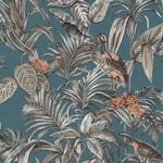 DUTCH WALLCOVERINGS Tapetti Bird-of-Paradise sininen