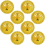 8 Magnetiska Massagebollar, 32mm Diameter (Guld) Magnetisk Akupunktur